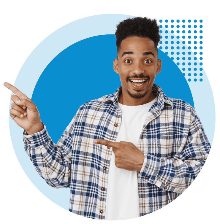 Man pointing to Revo service management software